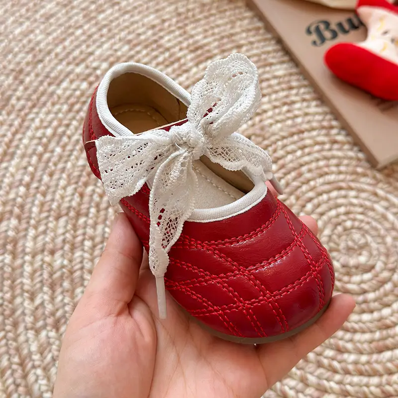 2025 Baby Round Toe Leather Shoes with Bow — feature 5