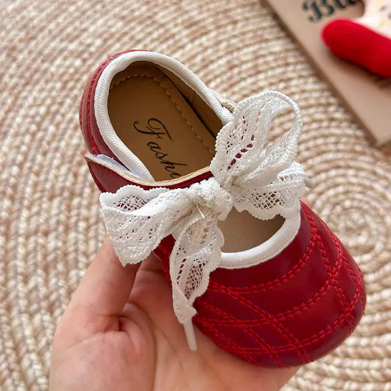2025 Baby Round Toe Leather Shoes with Bow — feature 6