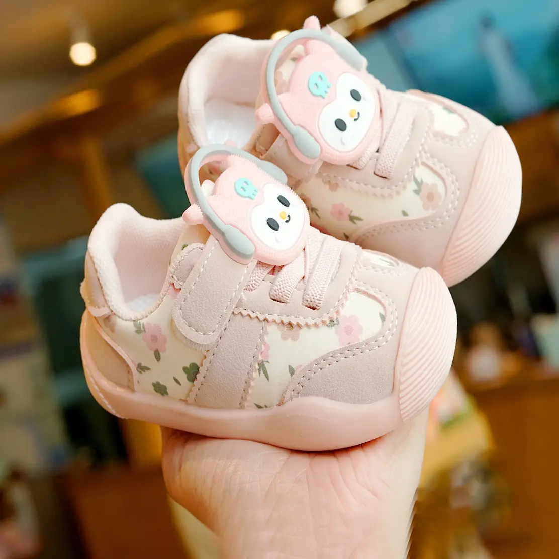Pink Floral Toddler Shoes for 1-2 Years Old - Image 4