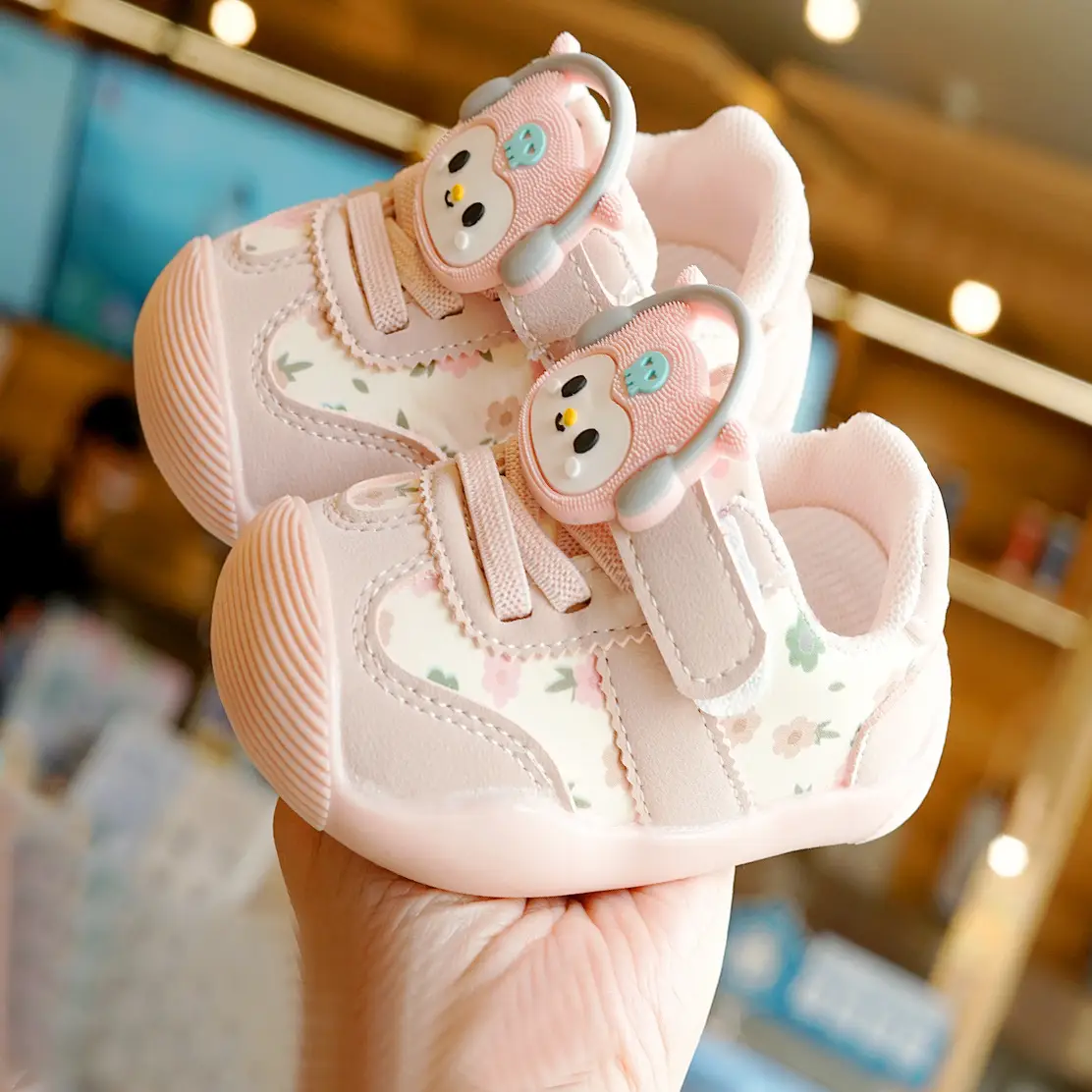 Pink Floral Toddler Shoes for 1-2 Years Old - Image 5