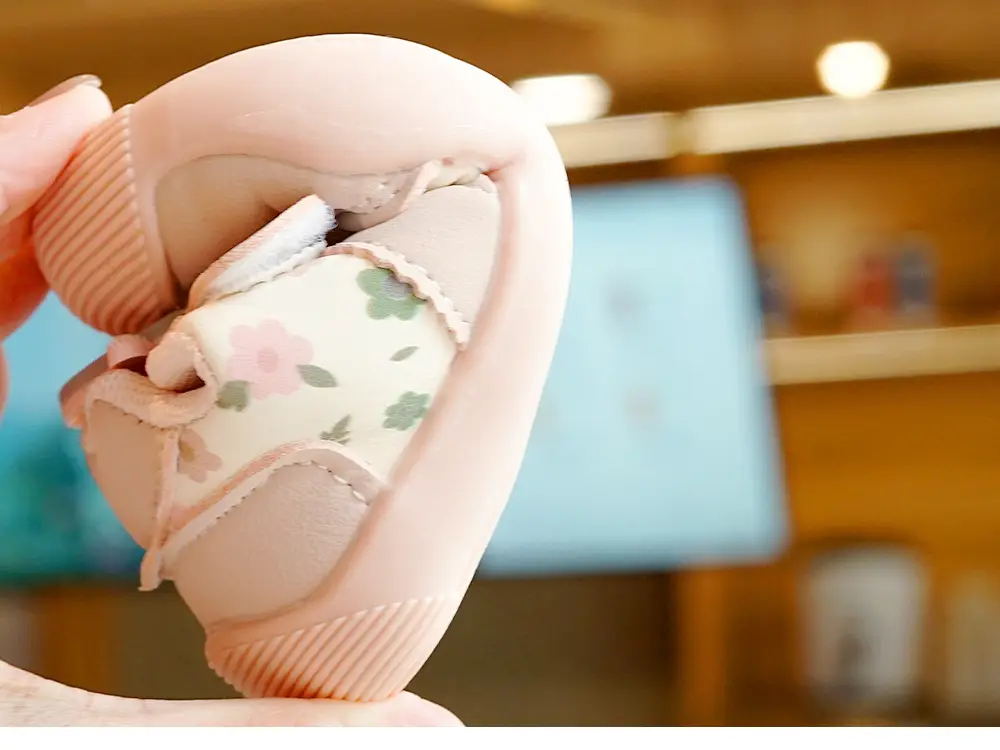 Pink Floral Toddler Shoes for 1-2 Years Old — feature 1