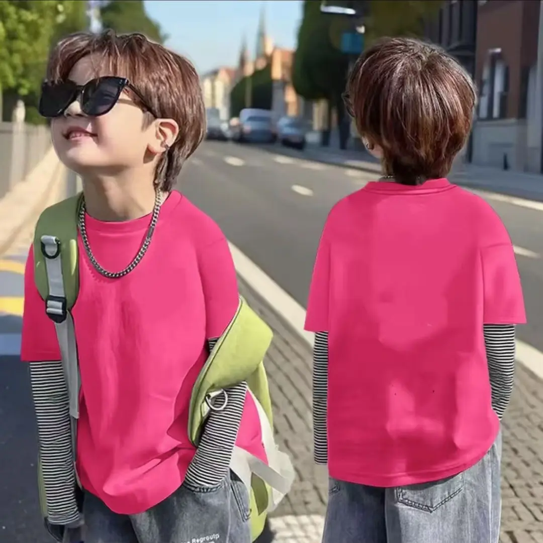 Baby Long Sleeve Cartoon T-Shirt Pink Grey Bottom - Image 6