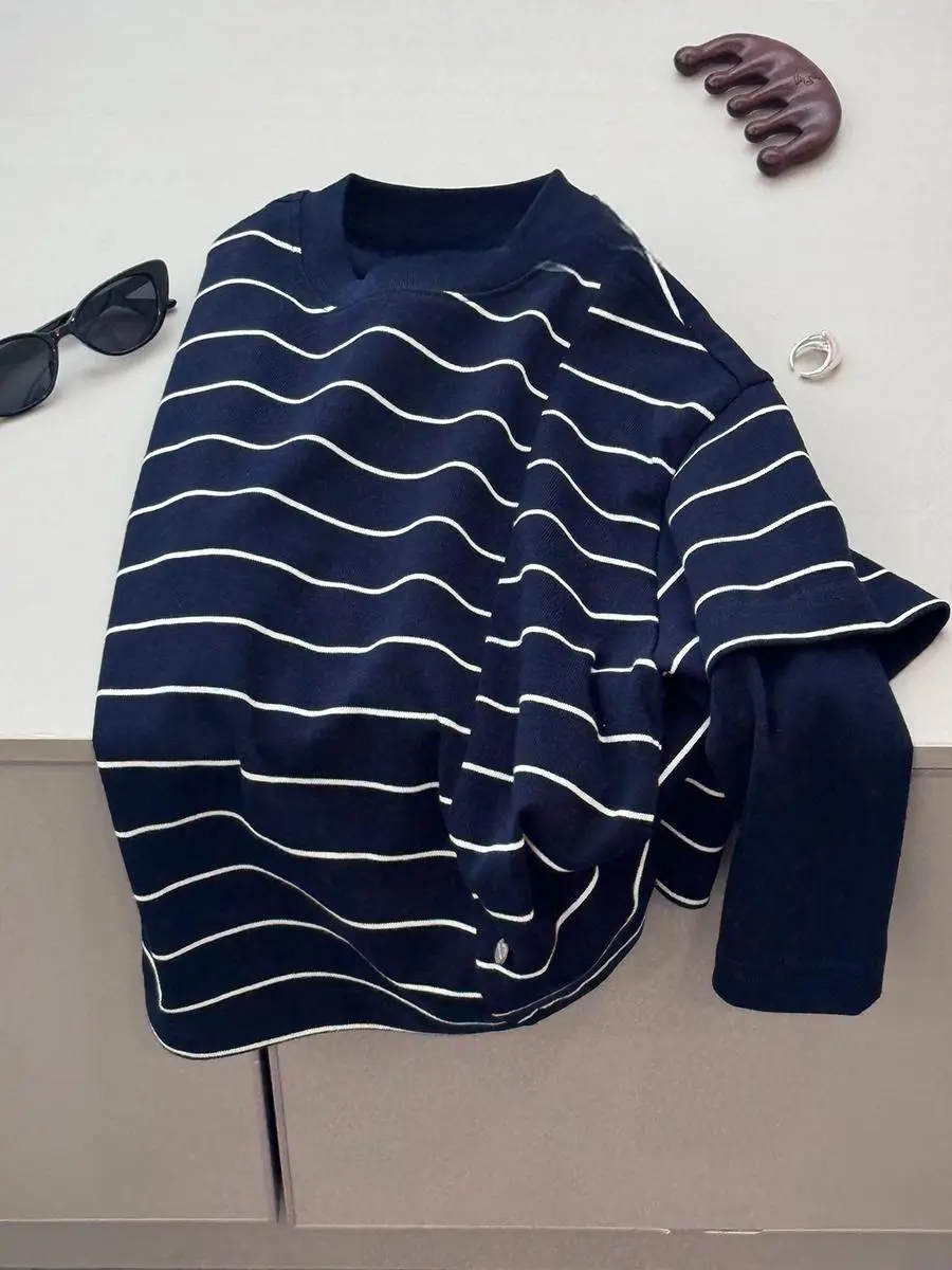Boys Striped Long Sleeve T-Shirt 2026 Spring - Image 2