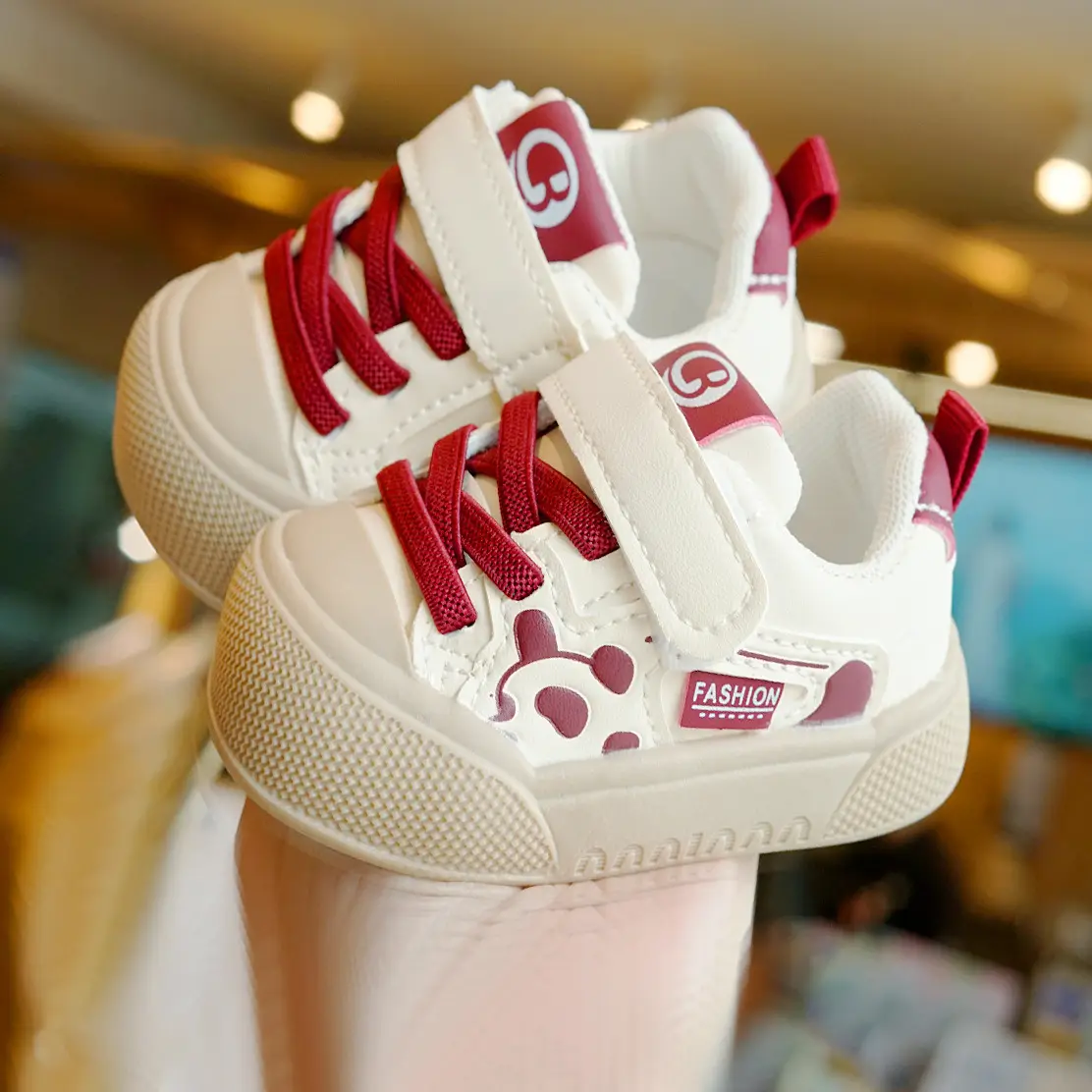 Beginner Baby Shoes for 1-2 Years Old, Soft Sole, Breathable Cartoon Design