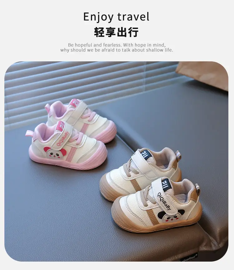 Spring and Autum Baby Girl Shoes, Boys' Sneakers, 1-3 Years Old, 2 Baby White Shoes, Casual Soft-Soled Toddler Shoes, Anti-Falling — feature 1