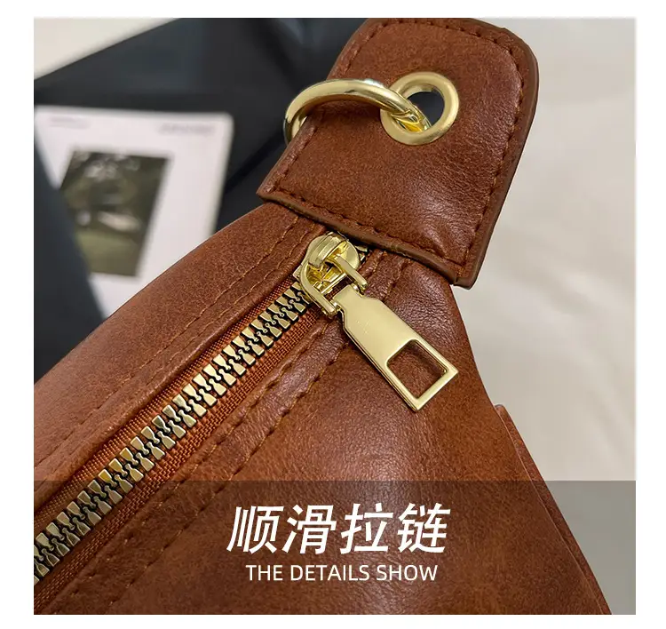 Retro Crossbody Bag Women Brown Leather 2025 — feature 5