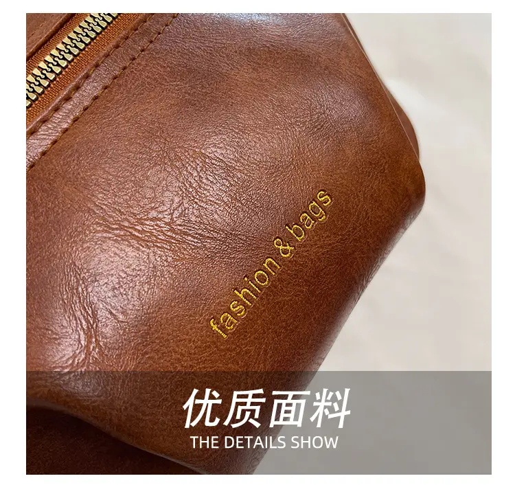 Retro Crossbody Bag Women Brown Leather 2025 — feature 7