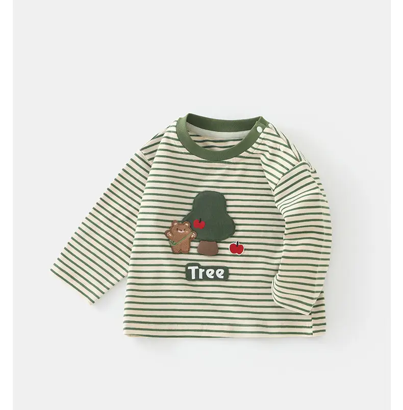 Duuduu Kids T-Shirt Striped Long Sleeve Autumn — feature 11