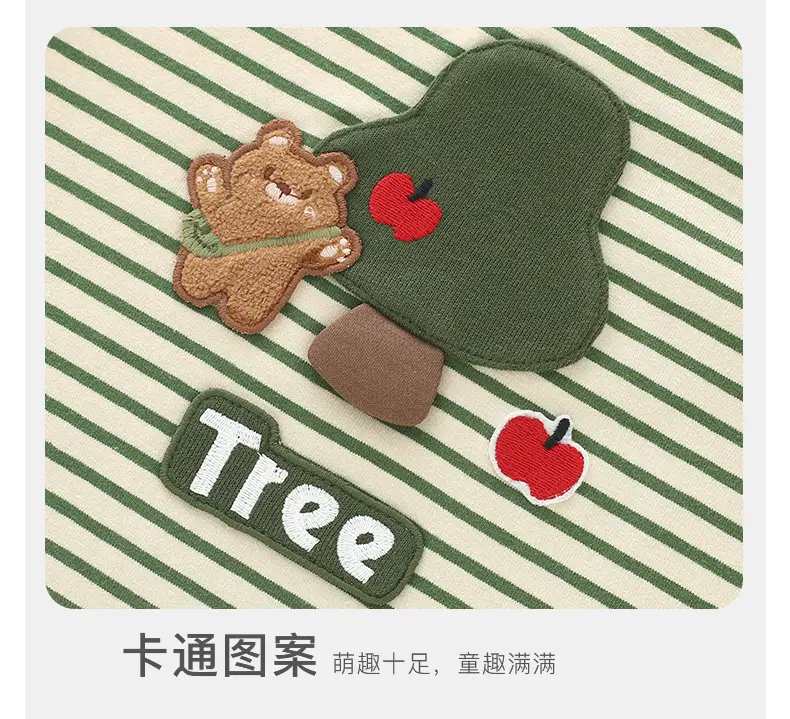 Duuduu Kids T-Shirt Striped Long Sleeve Autumn — feature 14
