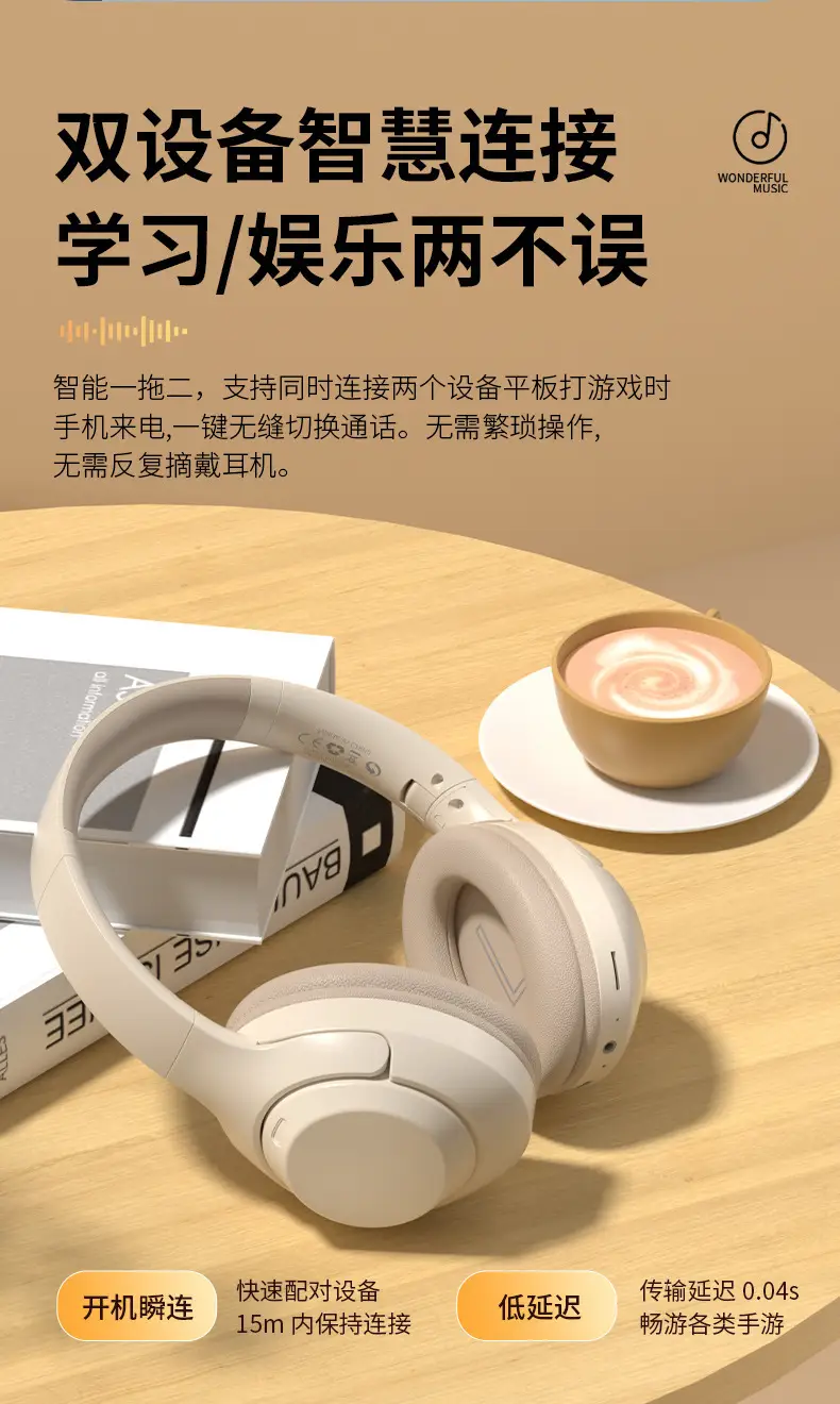 2024 New Bluetooth Headset White V630 β feature 10