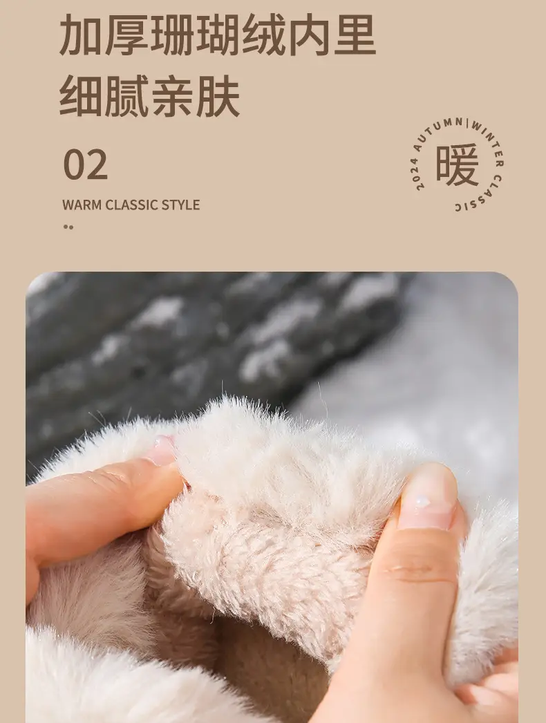 Women Winter Bow Bowled Slippers Waterproof Warm Cotton — feature 8