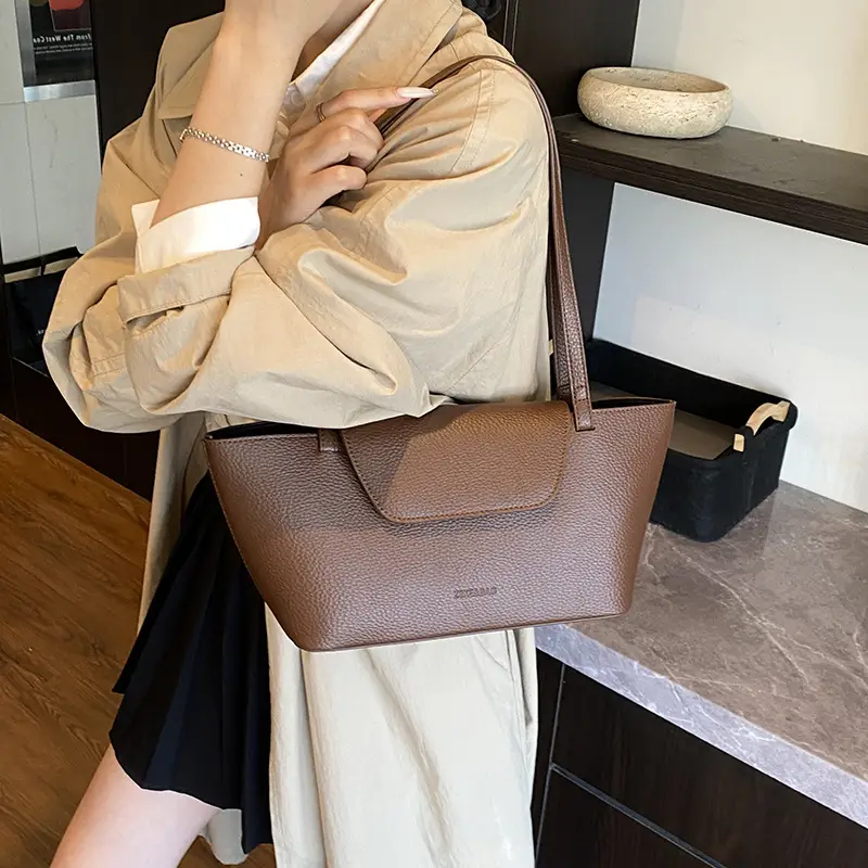 French Style Leather Shoulder Bag 2025 Winter - Image 9