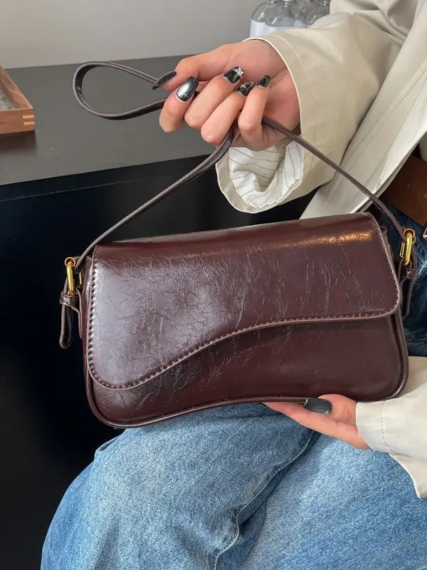 Brown Leather Shoulder Crossbody Bag for Women 2026 - Image 7