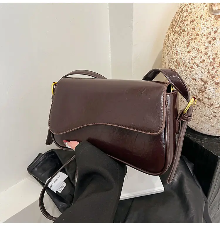 Brown Leather Shoulder Crossbody Bag for Women 2026 - Image 4