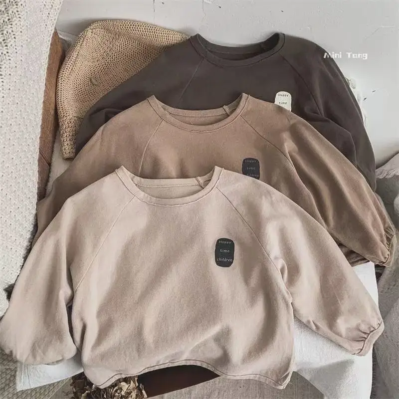 Korean Style Long Sleeve T-Shirt for Boys Spring Autumn - Image 4