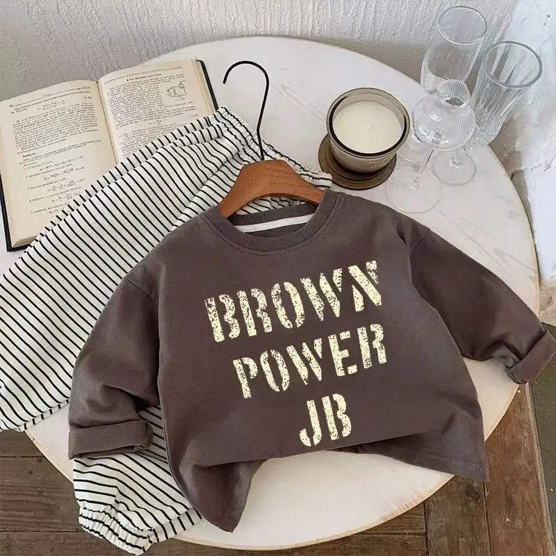 Brown Brown Power JB Casual Sweatshirt for Boys Girls