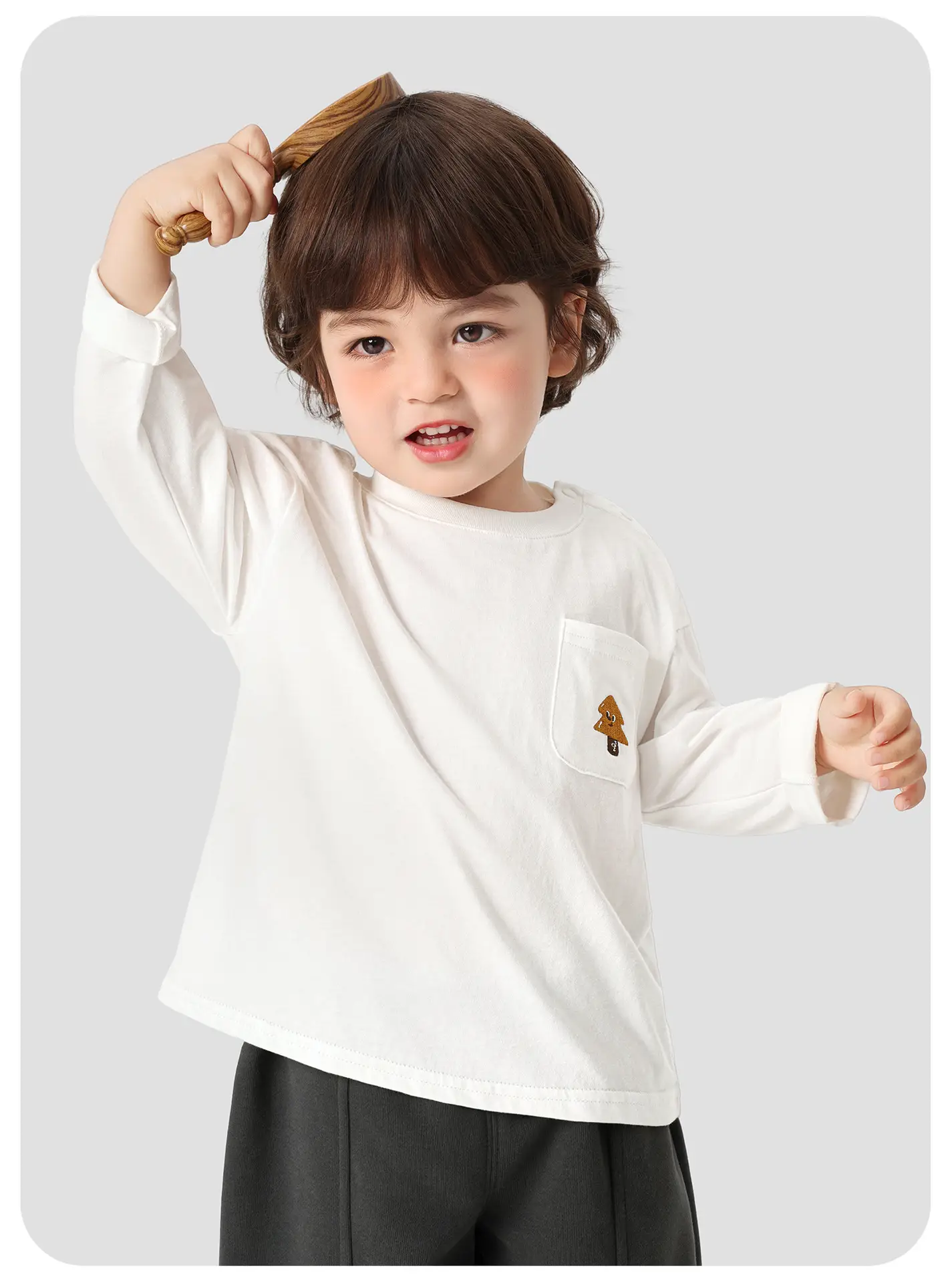 Kaka Panda Boys Striped Long Sleeve T-Shirt — feature 10