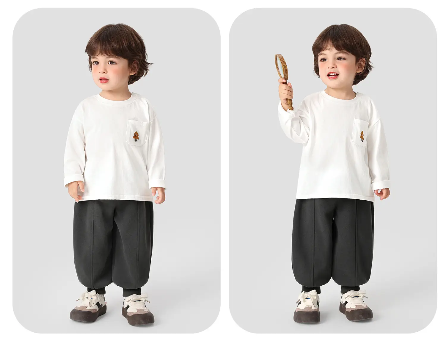 Kaka Panda Boys Striped Long Sleeve T-Shirt — feature 9