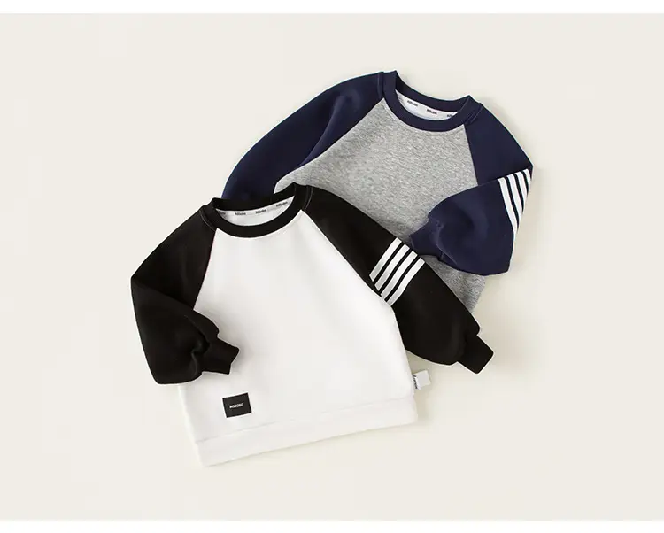 Children's Color Block Raglan Sleeve T-Shirt Set — feature 16