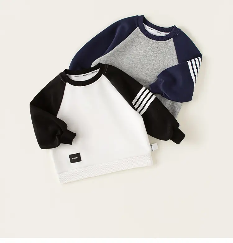 Children's Color Block Raglan Sleeve T-Shirt Set — feature 4