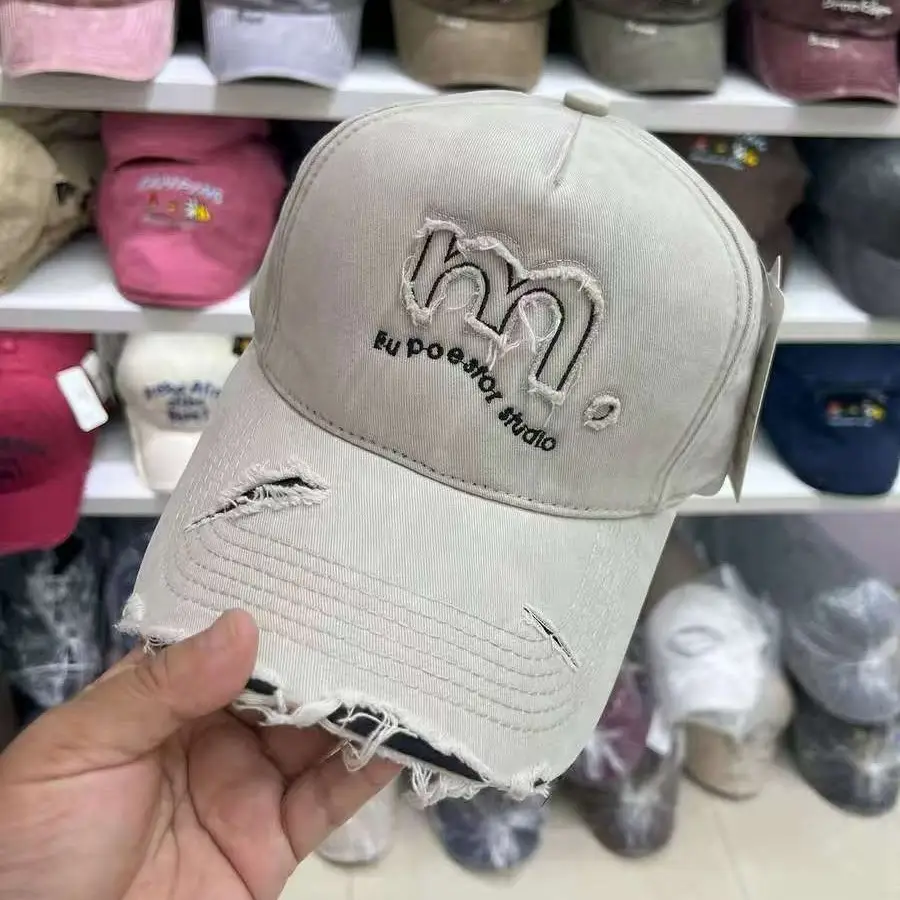Women's Pink Washed Baseball Cap with Embroidered Logo - Image 11