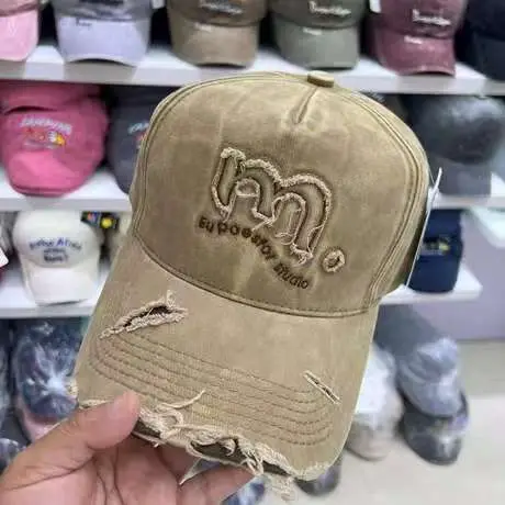 Women's Pink Washed Baseball Cap with Embroidered Logo - Image 2