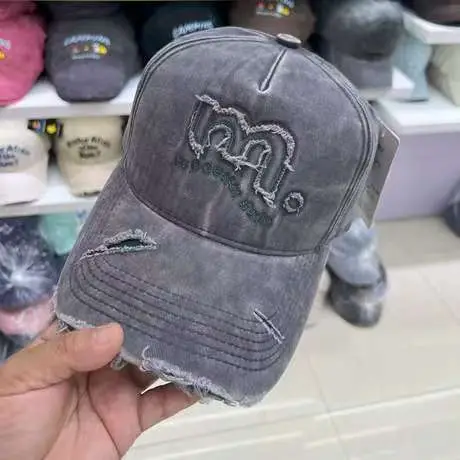 Women's Pink Washed Baseball Cap with Embroidered Logo - Image 3