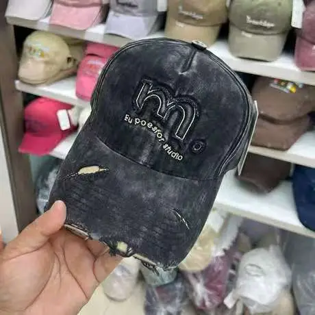 Women's Pink Washed Baseball Cap with Embroidered Logo - Image 7