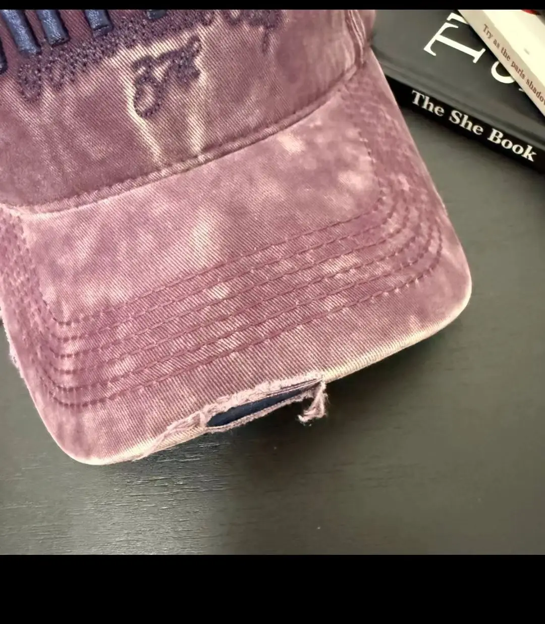 Women Grey Embroidered Baseball Cap VOTTION — feature 12