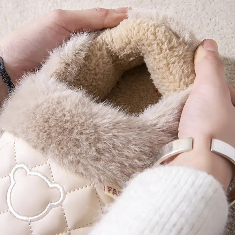 Women Fleece Lined Slippers Pink 2025 Winter Warm - Image 9