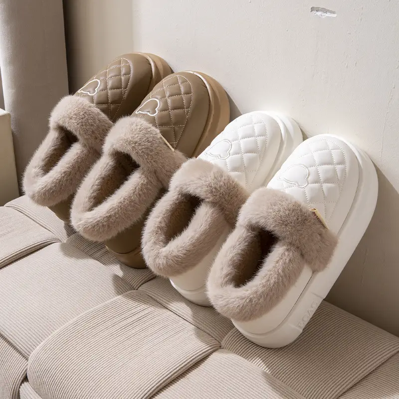 Women Fleece Lined Slippers Pink 2025 Winter Warm - Image 10