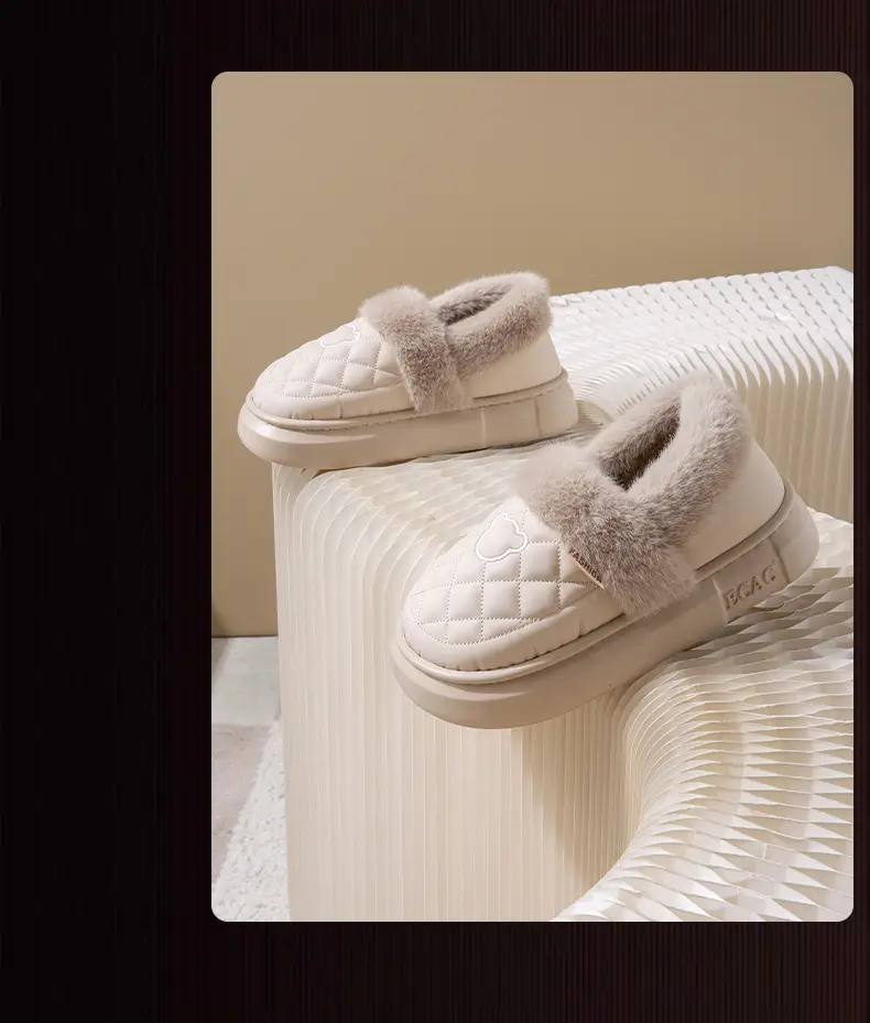 Women Fleece Lined Slippers Pink 2025 Winter Warm — feature 15