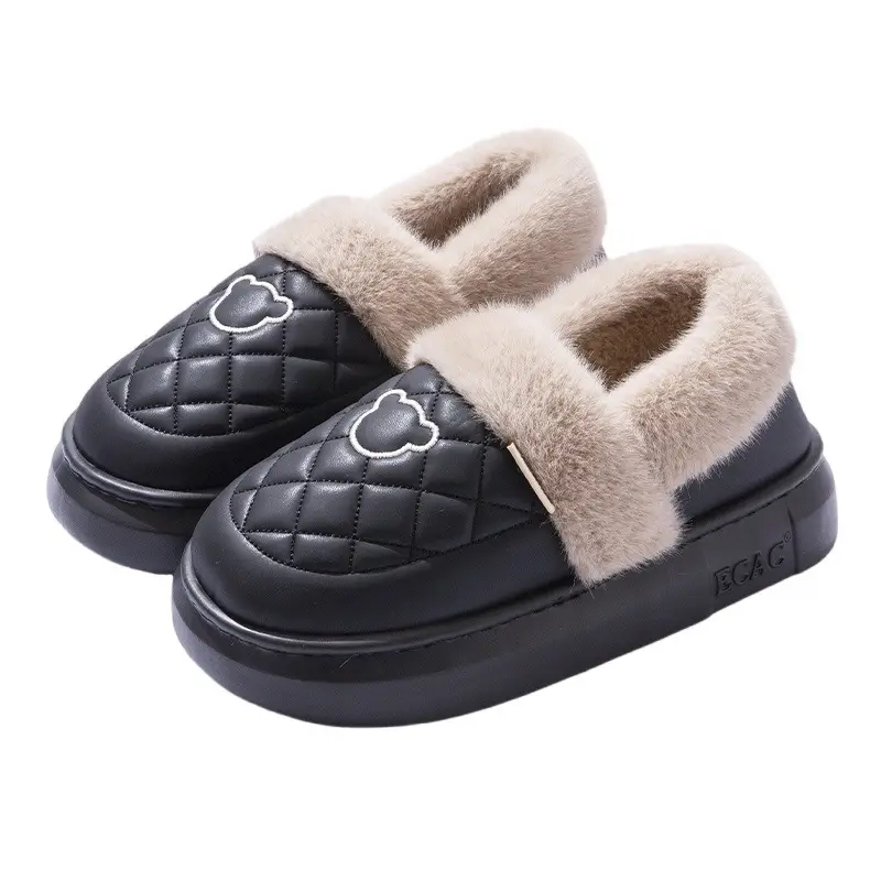 Women Fleece Lined Slippers Pink 2025 Winter Warm - Image 3