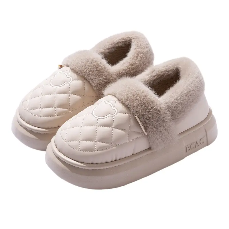 Women Fleece Lined Slippers Pink 2025 Winter Warm - Image 4