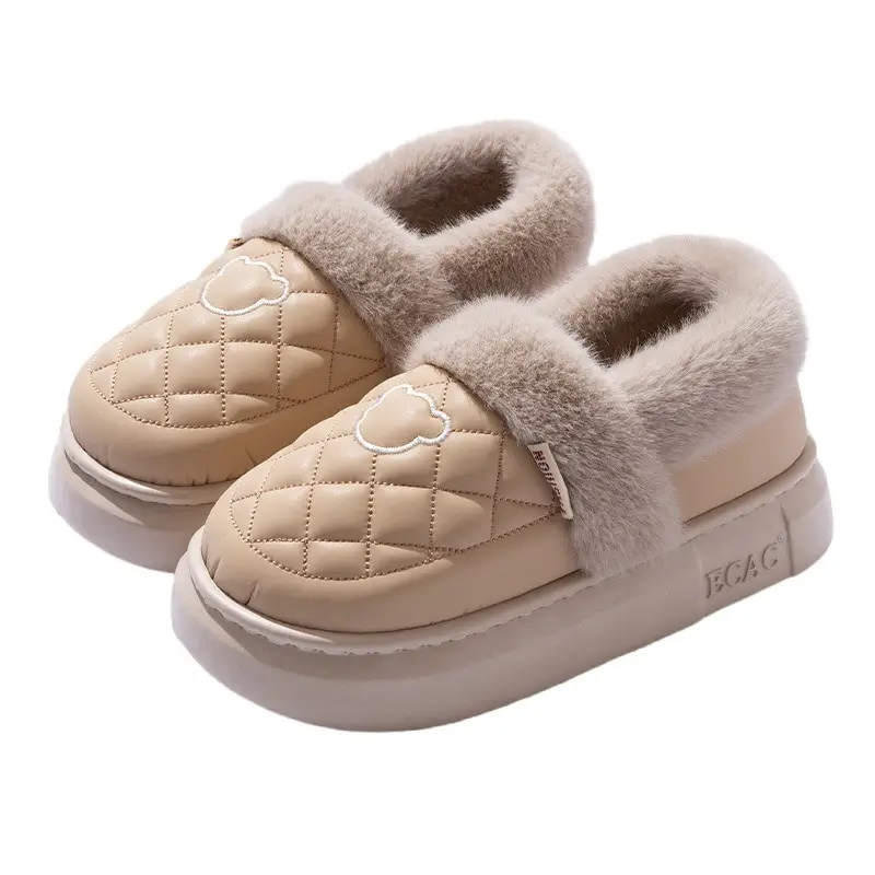 Women Fleece Lined Slippers Pink 2025 Winter Warm - Image 5