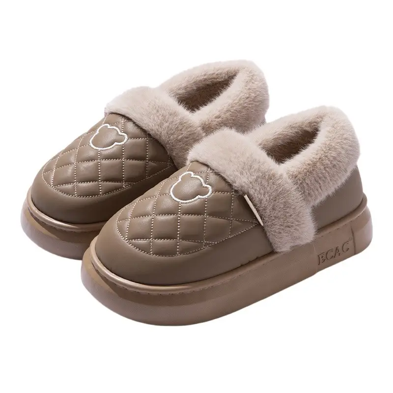 Women Fleece Lined Slippers Pink 2025 Winter Warm - Image 6
