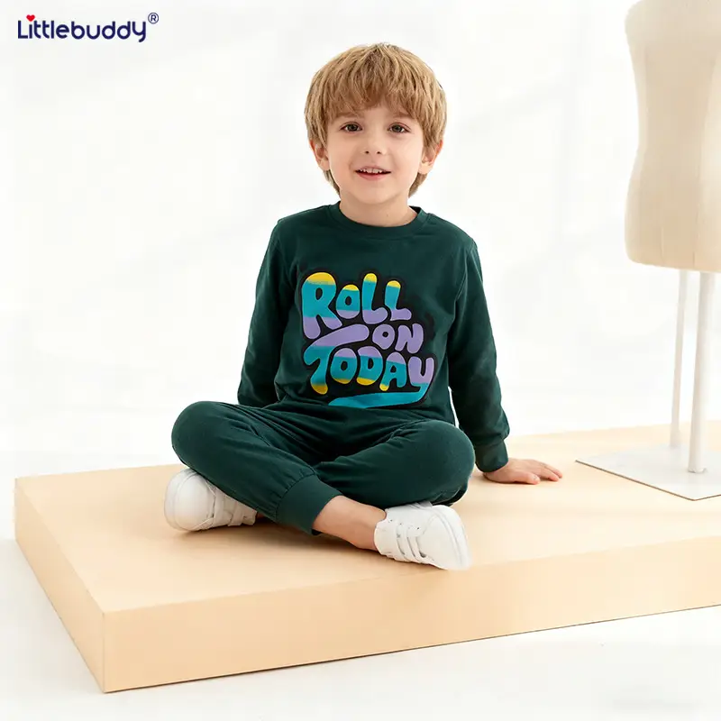 Girls Roll On Toddy Green Sweatpants Set - Image 3