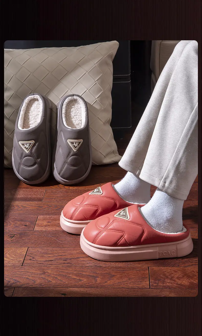 2025 Winter Pink Cotton Slip-On Slippers for Women — feature 17