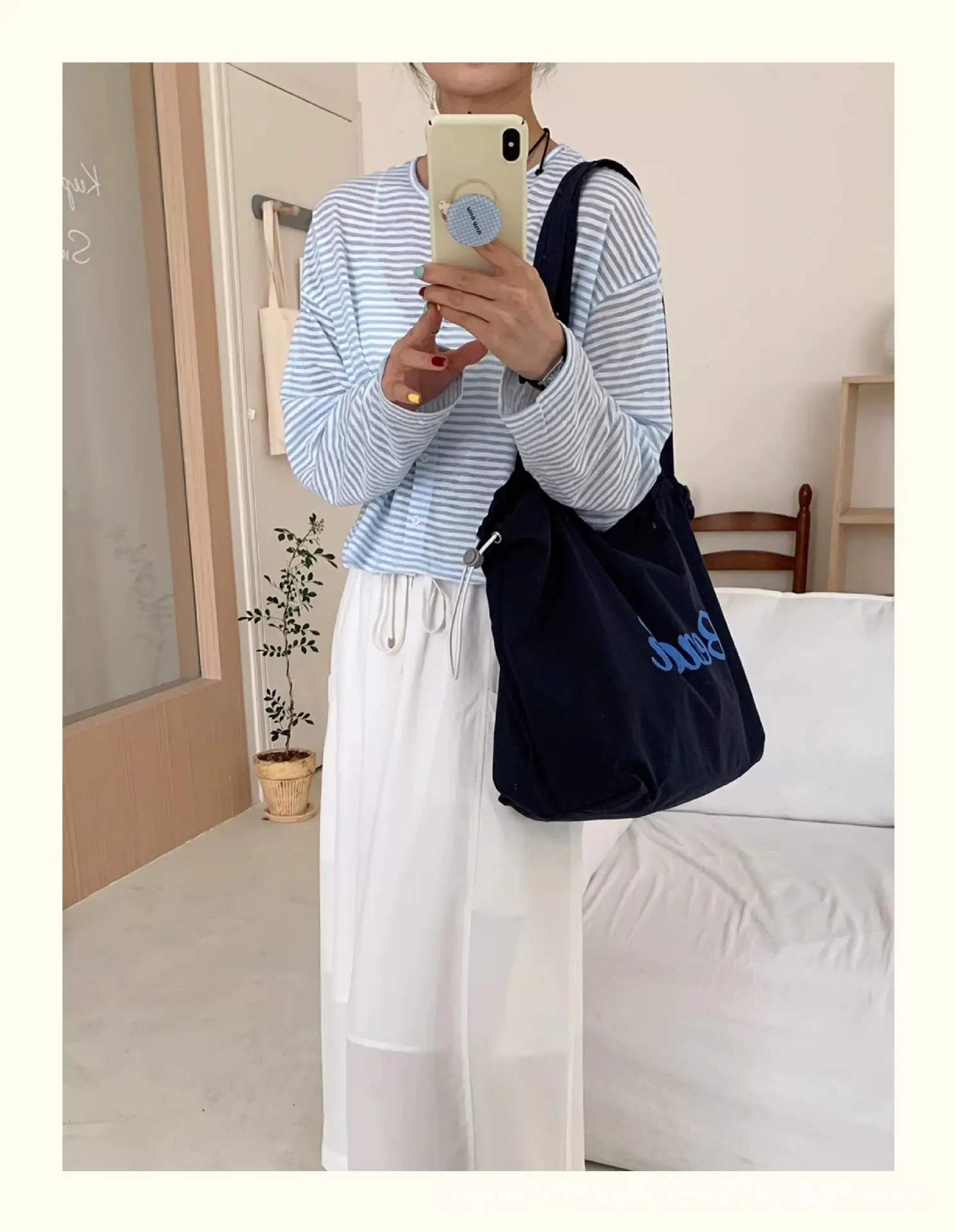 Red Blue Label Large Capacity Women's Shoulder Bag — feature 35