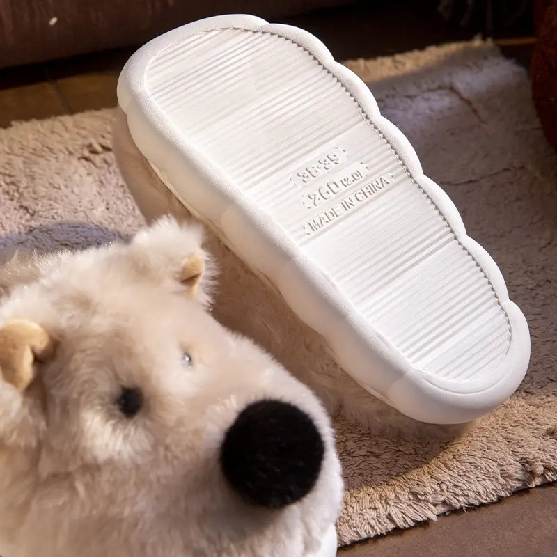 Cute Plush Bag Heel Slippers for Women Winter 2025 - Image 5