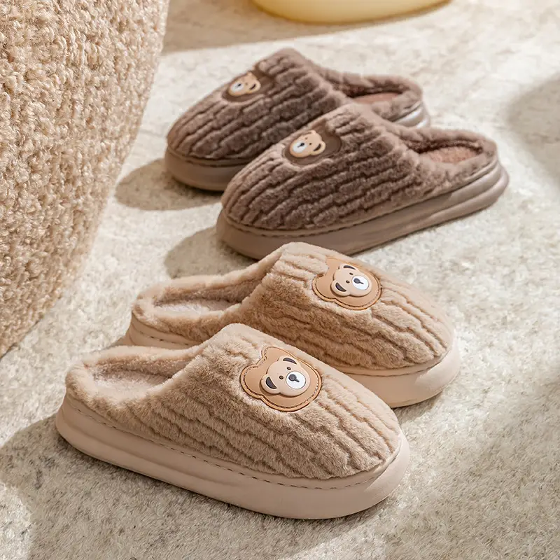 Cotton Plush Slippers Warm Winter Fleece Lined - Image 9