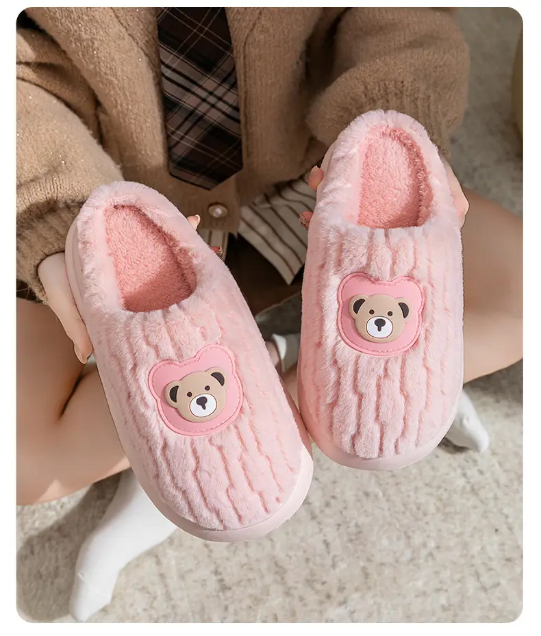 Cotton Plush Slippers Warm Winter Fleece Lined — feature 18