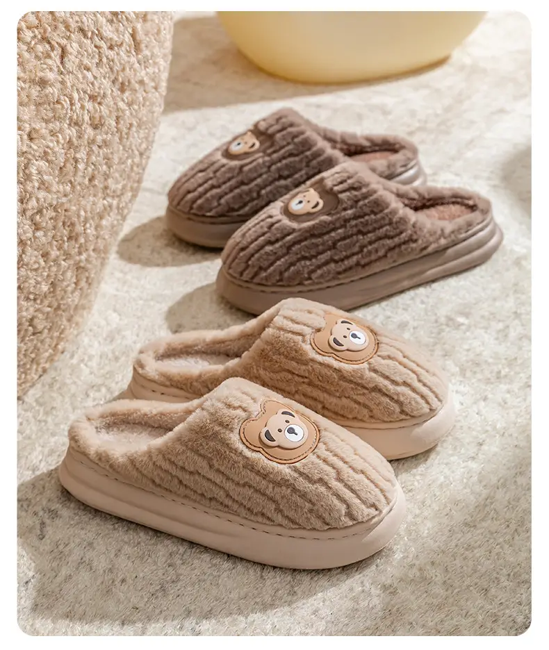 Cotton Plush Slippers Warm Winter Fleece Lined — feature 22