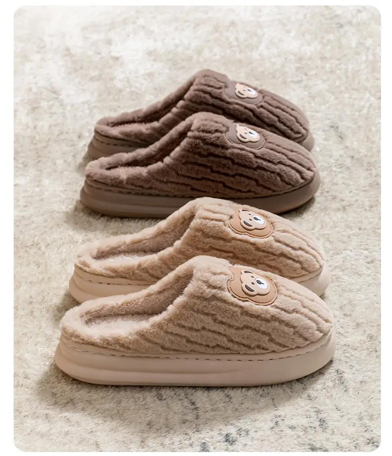 Cotton Plush Slippers Warm Winter Fleece Lined — feature 26