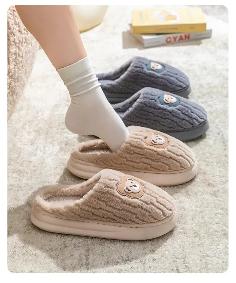 Cotton Plush Slippers Warm Winter Fleece Lined — feature 27