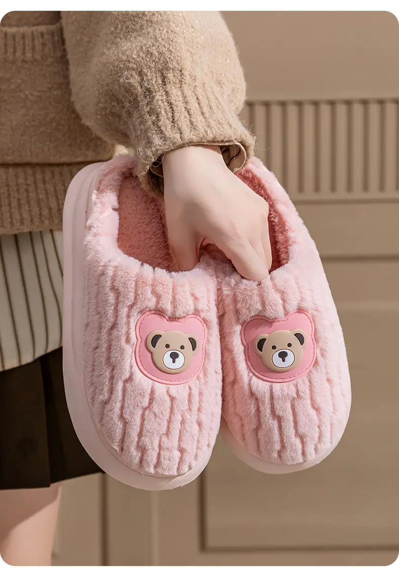 Cotton Plush Slippers Warm Winter Fleece Lined — feature 6