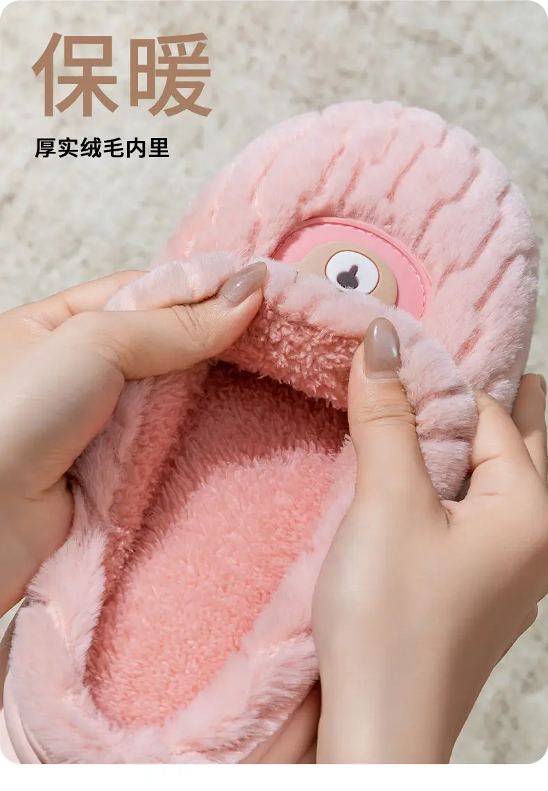 Cotton Plush Slippers Warm Winter Fleece Lined — feature 8