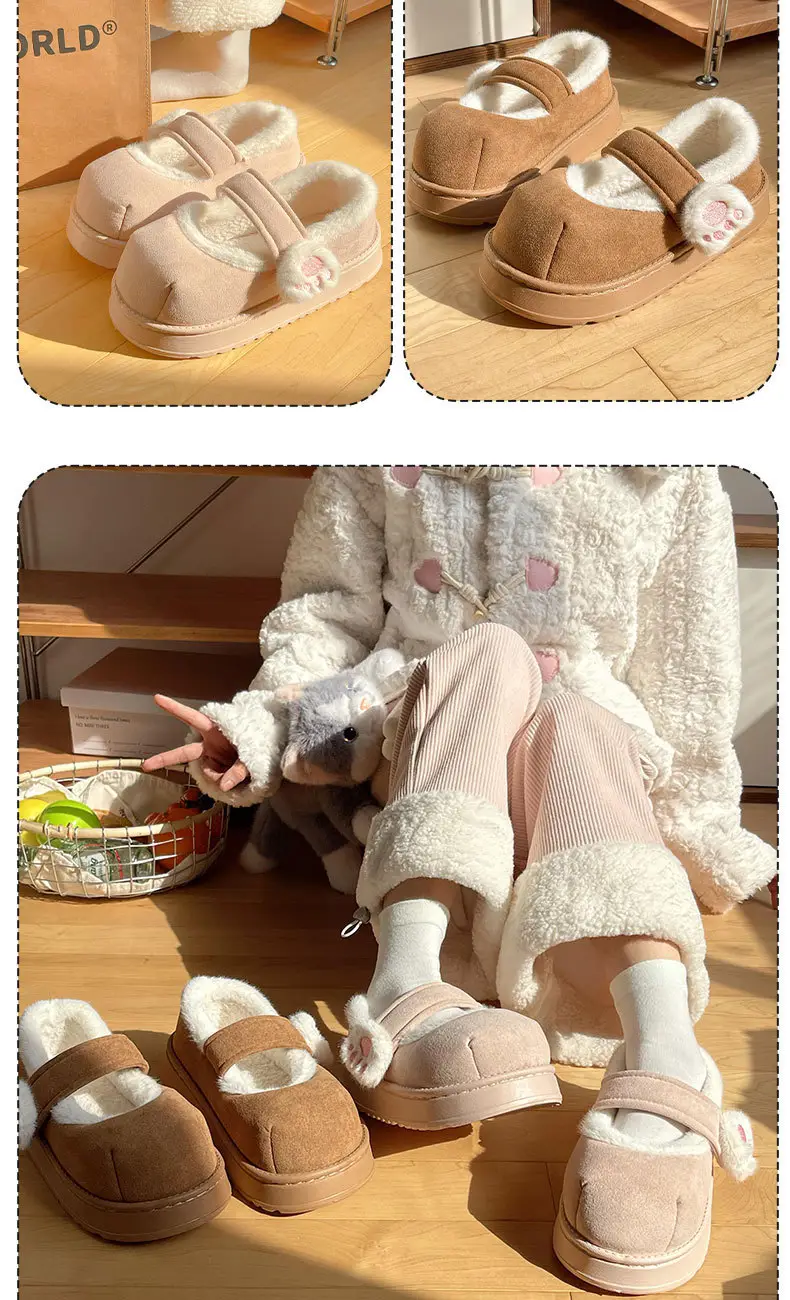 New Winter Cat Claw Velcro Shoes for Women — feature 11