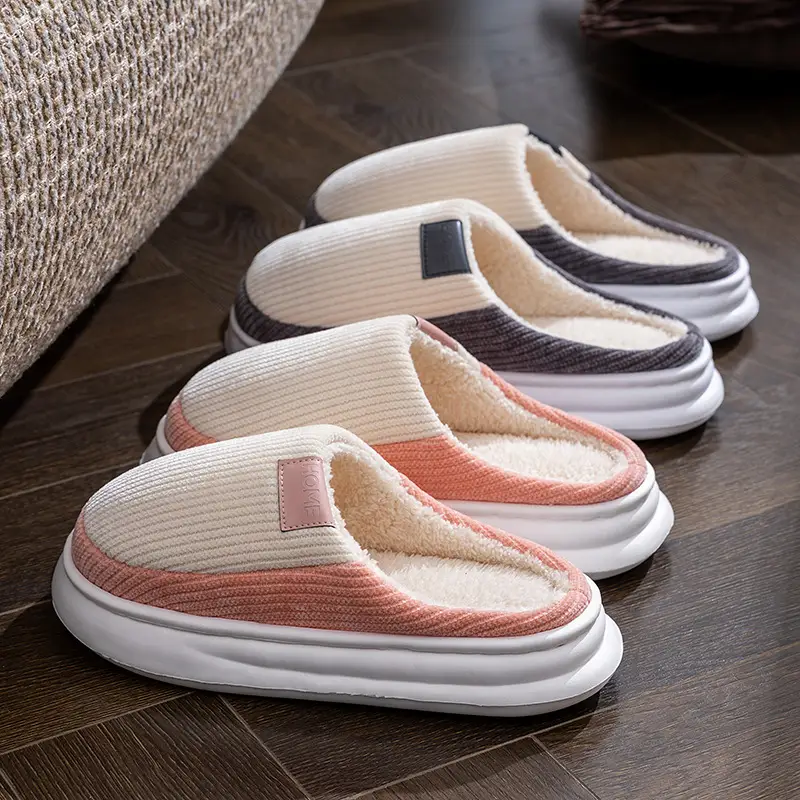 Men's Warm Plush Slippers Winter Indoor Home - Image 6