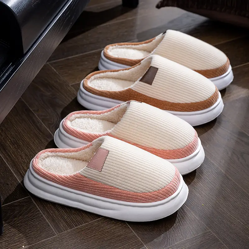 Men's Warm Plush Slippers Winter Indoor Home - Image 8